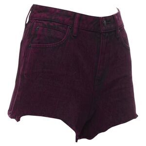 Alexander Wang Bite berry washed side zip frayed denim shorts